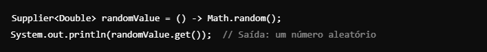 Exemplo Lambda com Supplier