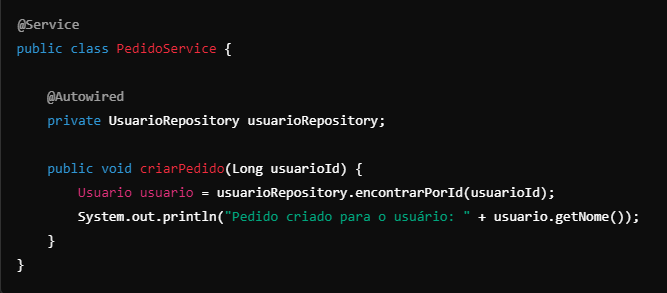 Código java sobre @autowired